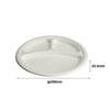 10"-3 Compartments Round  Plate Sugarcane (500 Pcs)