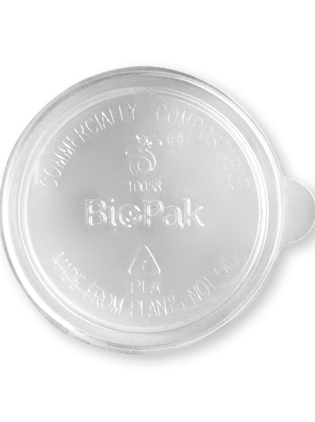 60ml Sauce Cup PLA Lid - Clear (1000 Pcs)