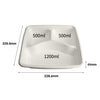 9"- 3 Comp Sugarcane Takeaway Tray EcoVolve (200 Pcs)