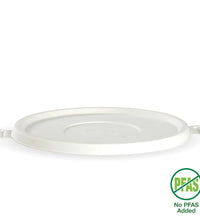 24-48oz White Sugarcane BioBowl Lid (400pcs)