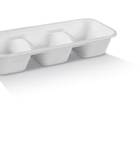 Sugarcane Tray- 3 Compartment (400 Pcs)