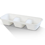 Sugarcane Tray- 3 Compartment (400 Pcs)