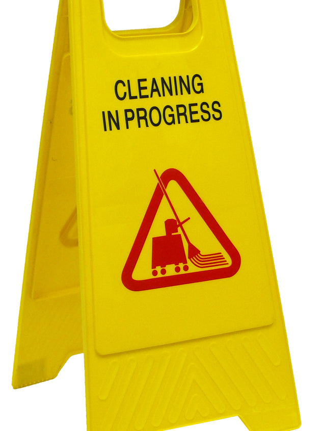 Caution Sign - Wet Floor & Cleaning In Progress