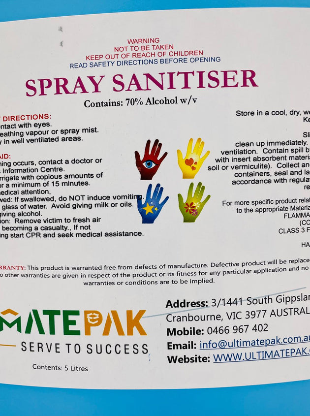 Spray Sanitiser 70%