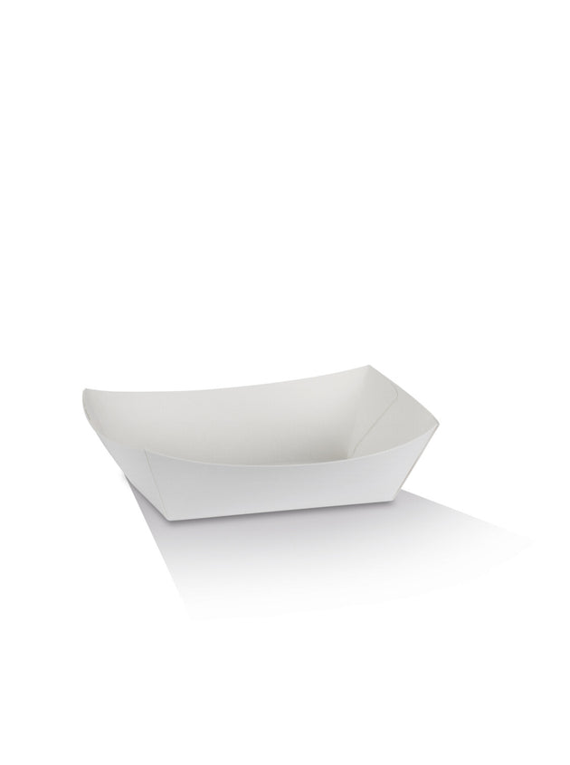 White Cardboard Takeaway Tray 1- Ex Small (1000 Pcs)