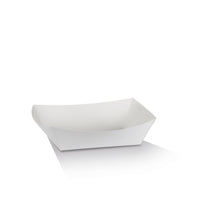 White Cardboard Takeaway Tray 2- Small (900 Pcs)