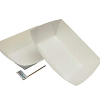 White Cardboard Takeaway Tray 2- Small (900 Pcs)