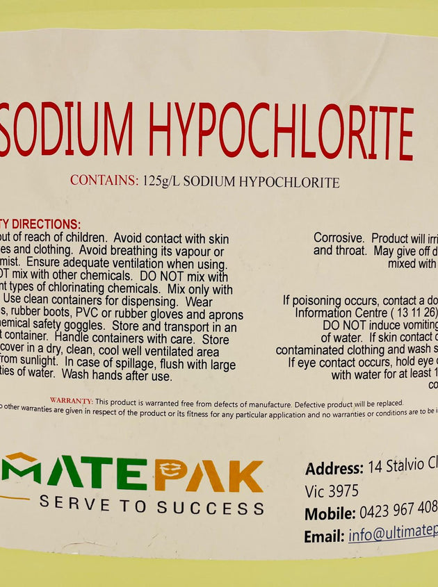 5L Sodium Hypochlorite 12.5%