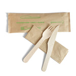Wooden Fork/ Knife/ Napkin Cutlery Set - 6