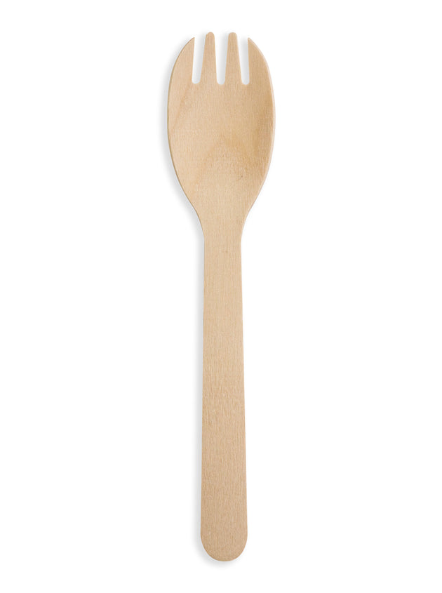 Wooden Spork - 165mm (1000 Pcs)