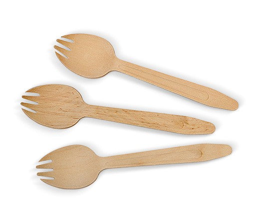 Wooden Spork - 165mm (1000 Pcs)