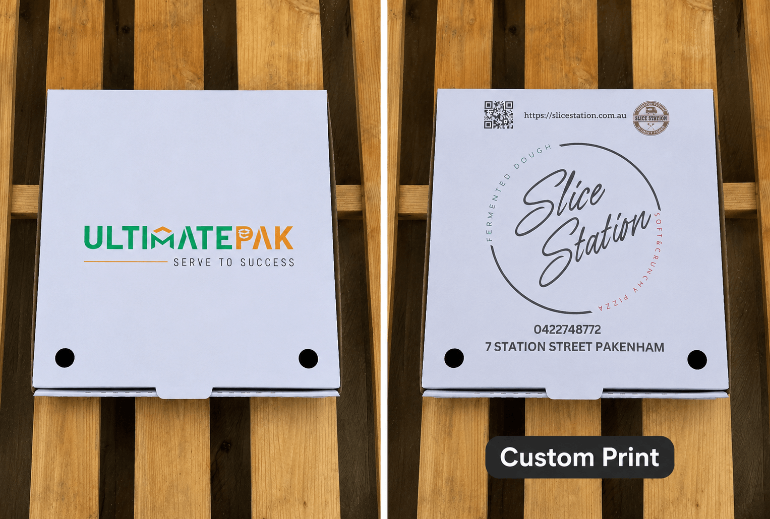 custom packing slice station pizza box  